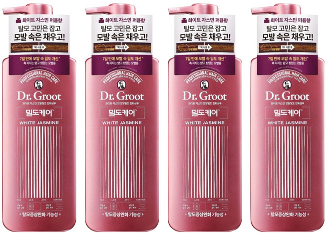 닥터그루트 밀도케어 탈모기능성 샴푸 화이트 자스민향, 400ml, 4개
