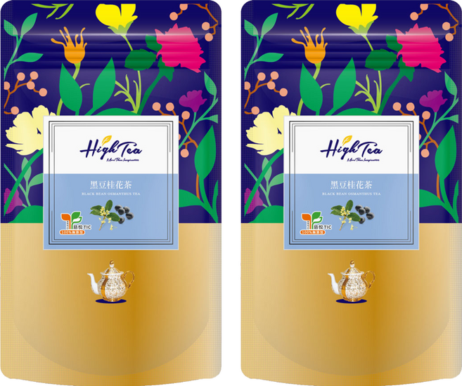 High Tea 伂橙 黑豆桂花茶包, 8g, 12包, 2袋