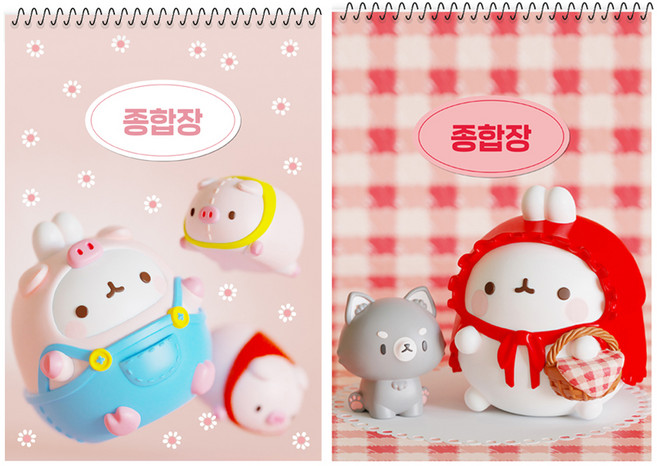 몰랑이 두툼 종합장 35p, 랜덤발송, 2개