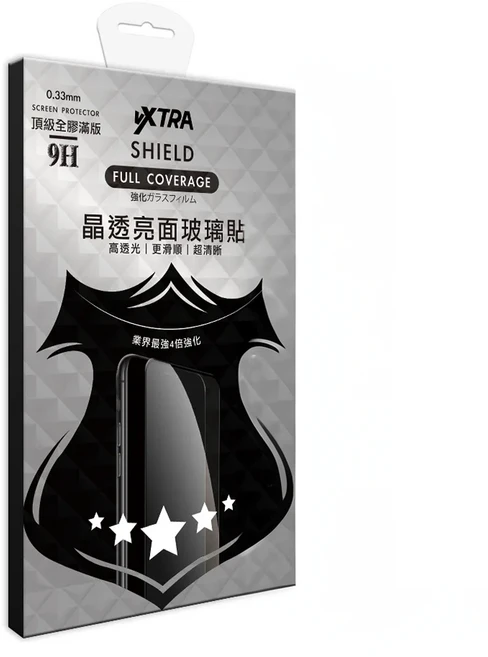 vXTRA 飛創 全膠貼合 亮面滿版9H鋼化玻璃貼, 1個