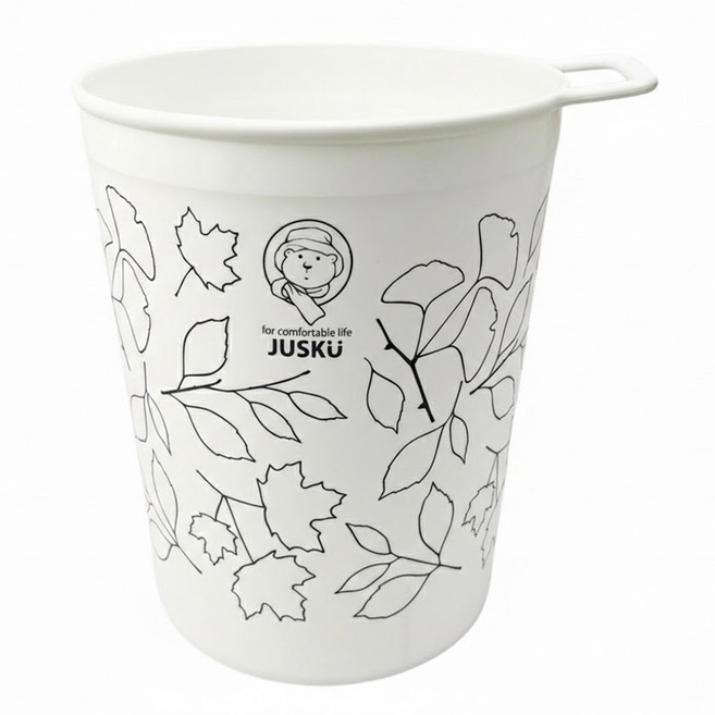 JUSKU 佳斯捷 收納桶, 皇家花園 白色, 1個