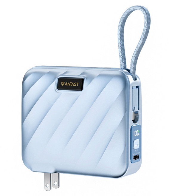 ANFAST PD 雙向快充電源 45W Type-C, P1545X, 藍色