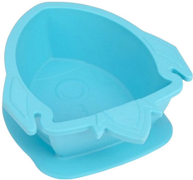 Nuby 矽膠餐碗, 顏色隨機, 1個