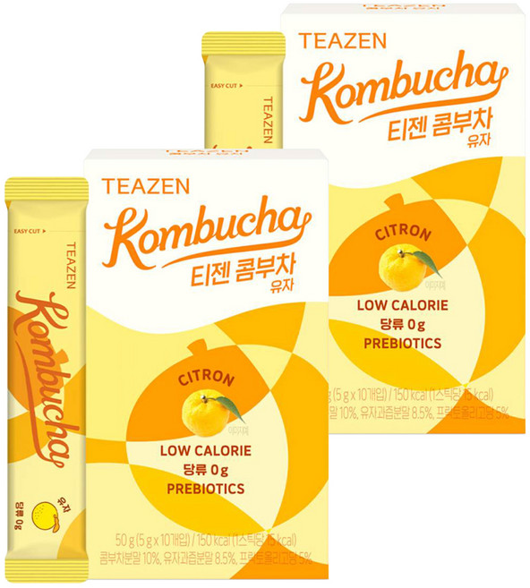 티젠 콤부차 유자, 5g, 10개입, 2개