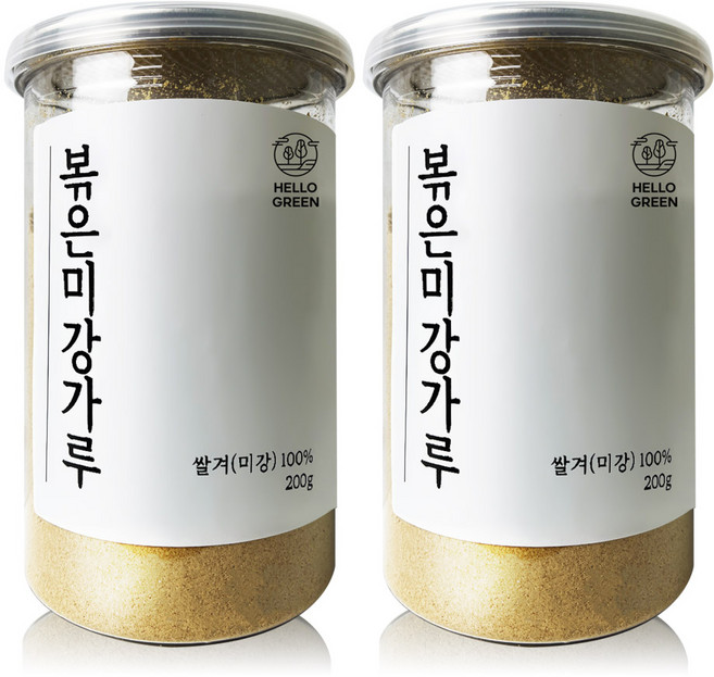 Hello Green 韓國產焙炒米糠粉, 2個, 200g