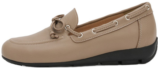 GISSE Jshoe天然羊皮手工鞋Tor蝴蝶結舒適樂福鞋 4cm