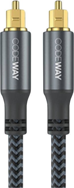 CODEWAY Toslink SPDIF 數位光纖音源線 1m 灰色, 單一商品, 1條