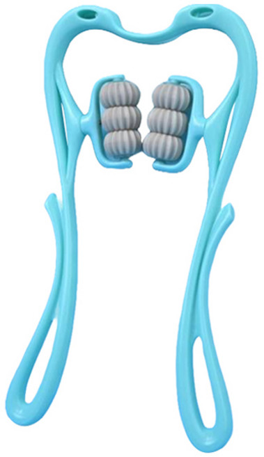 휴다온 6중롤러 목 지압 마사지기, 블루, 1개