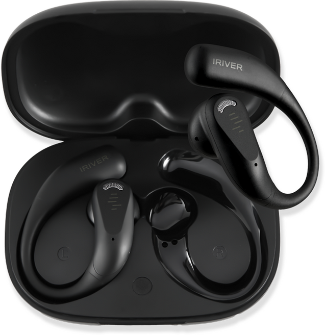 아이리버 무선 오픈형 이어폰, 블랙, IBO-OPENBEAT3