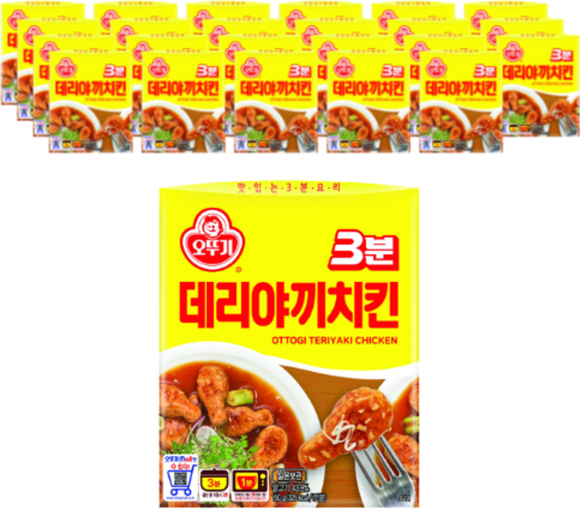 오뚜기 3분 데리야끼치킨, 150g, 24개