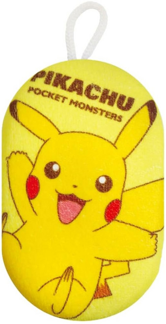 PoKeMoN 寶可夢 洗澡海綿 8 x 14 x 3.2cm 6歲以上, 皮卡丘 黃色, 1個
