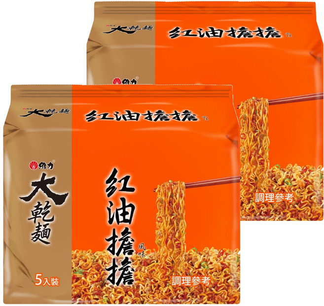 維力 大乾麵 紅油擔擔風味 100g, 10包