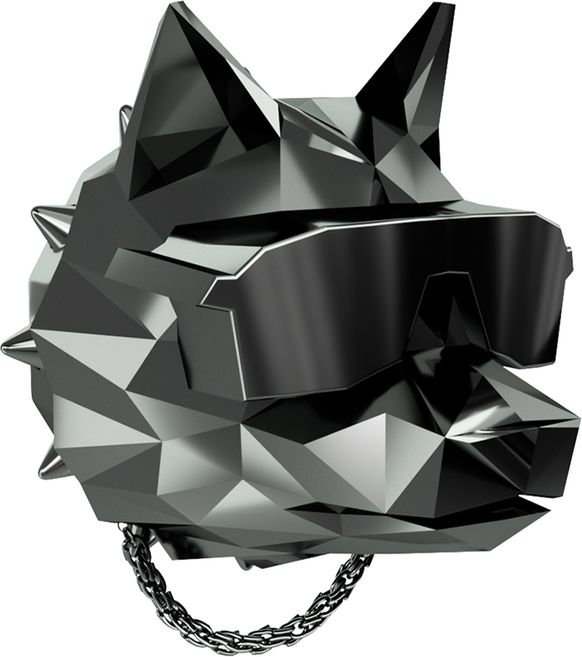 쓰리나인 힙한늑대 불독 프리미엄 차량용 방향제 크롬블랙, 1개, 블랙체리