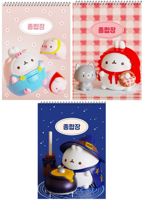 몰랑이 두툼 종합장 35p, 랜덤발송, 3개