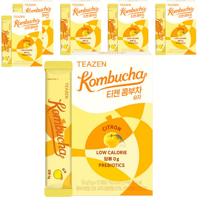 티젠 콤부차 유자, 5g, 10개입, 6개