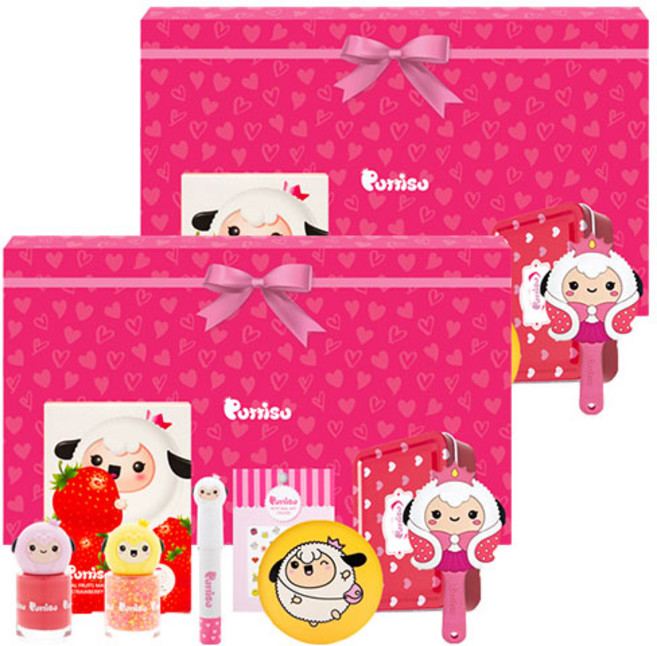 뿌띠슈 프린세스 어린이 메이크업 8종 세트 네일아트스티커 랜덤발송, 구성품 8종, 2세트
