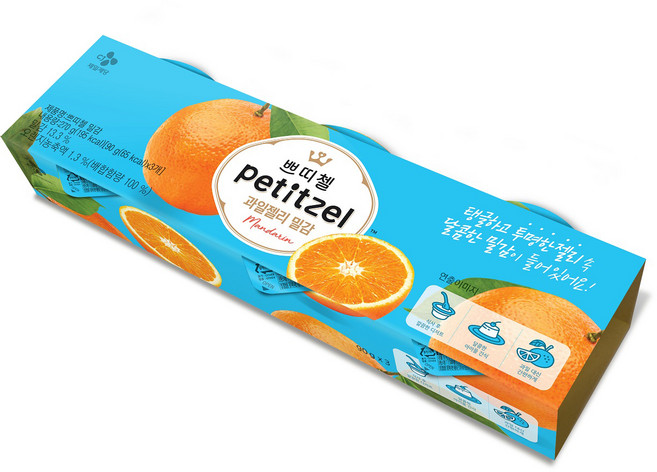 쁘띠첼 과일젤리 밀감, 90g, 3개