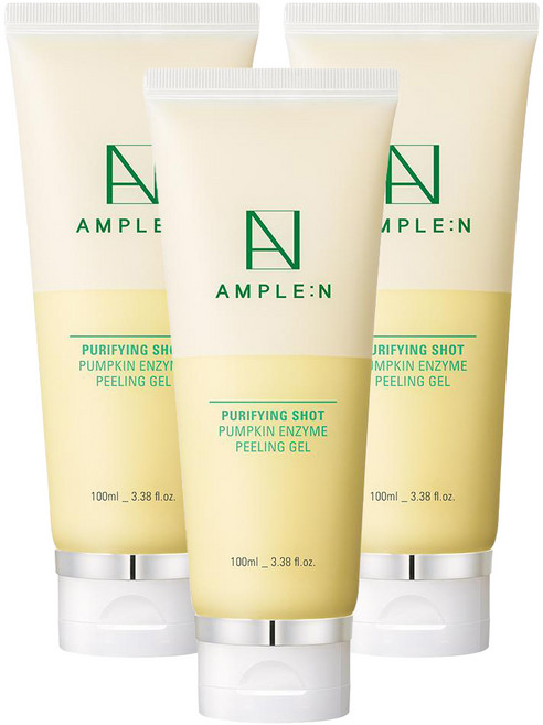 코리아나 앰플엔 퓨리파잉샷 호박효소 필링젤2, 100ml, 3개