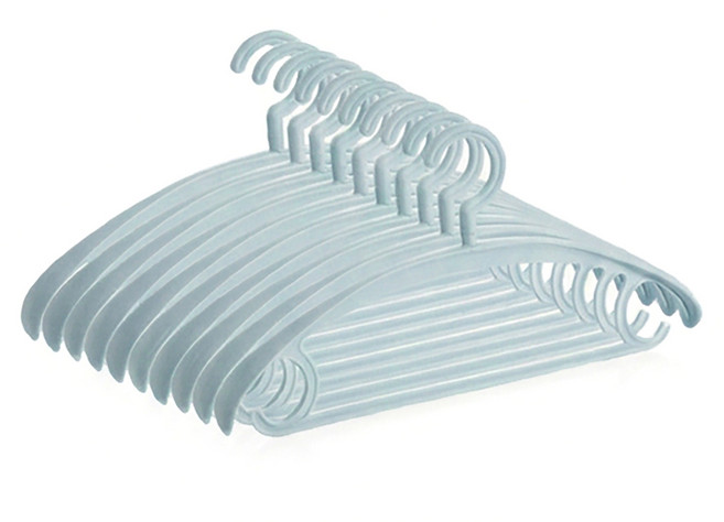 더플로우커머스 파스텔 360도 회전 와이드 미끄럼방지 옷걸이, 블루, 10개