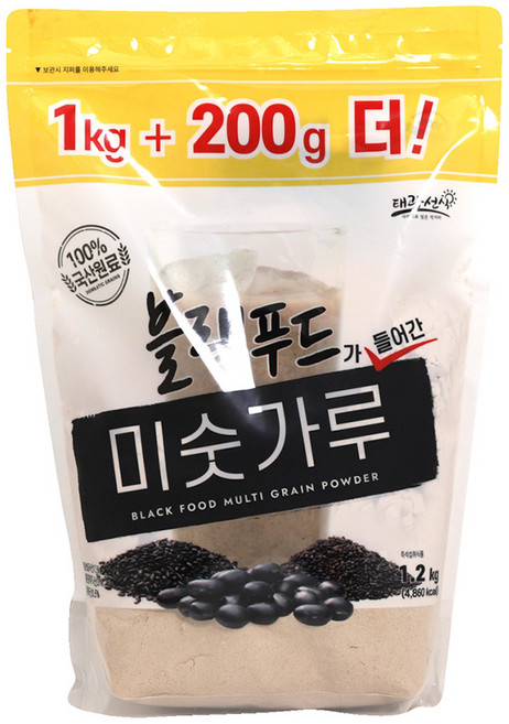 태광선식 블랙푸드가 들어간 미숫가루, 1개, 1.2kg