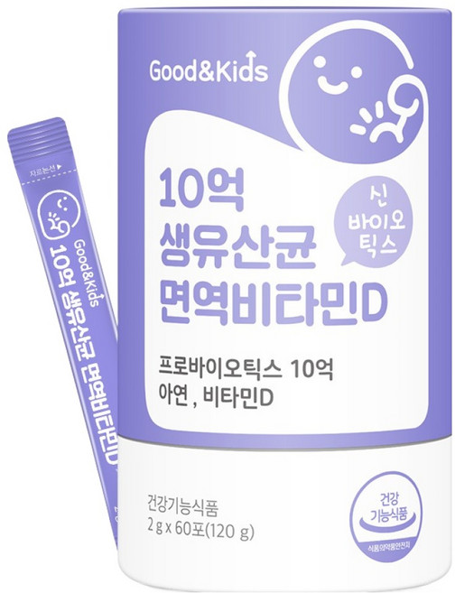 孩童乳酸菌維他命D粉包 60包入, 1罐