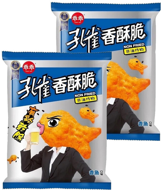 孔雀 香酥脆狠大包 香魚, 104g, 2包