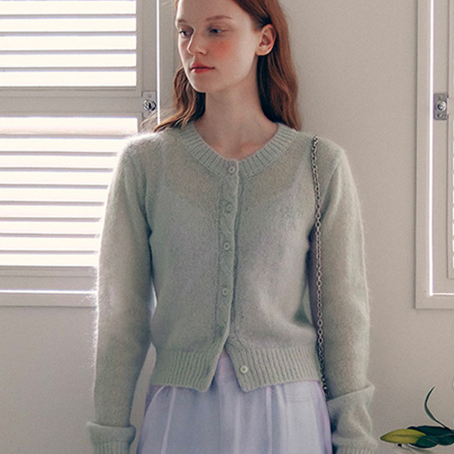 로라로라 여성용 모헤어 울 블렌디드 가디건