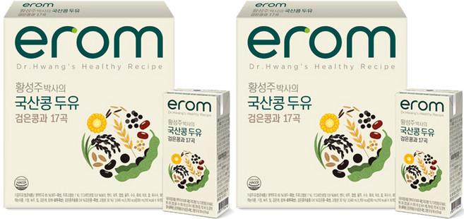 이롬 황성주 박사의 국산콩 두유 검은콩과 17곡, 190ml, 32개