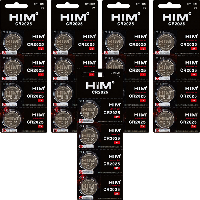 힘 리튬 CR2025 코인건전지, 4개입, 5개