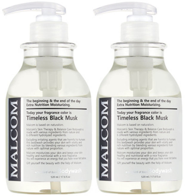 MALCOM 瑪律科姆 滋養保濕沐浴露 Timeless Black Musk, 520ml, 2瓶