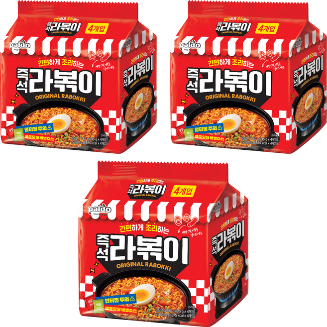 팔도 라볶이 봉지라면 145g, 12개