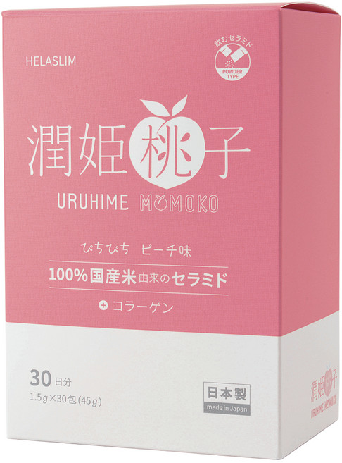 URUHIME MOMOKO 潤姬桃子 粉狀食品, 30條, 1.5g, 1盒