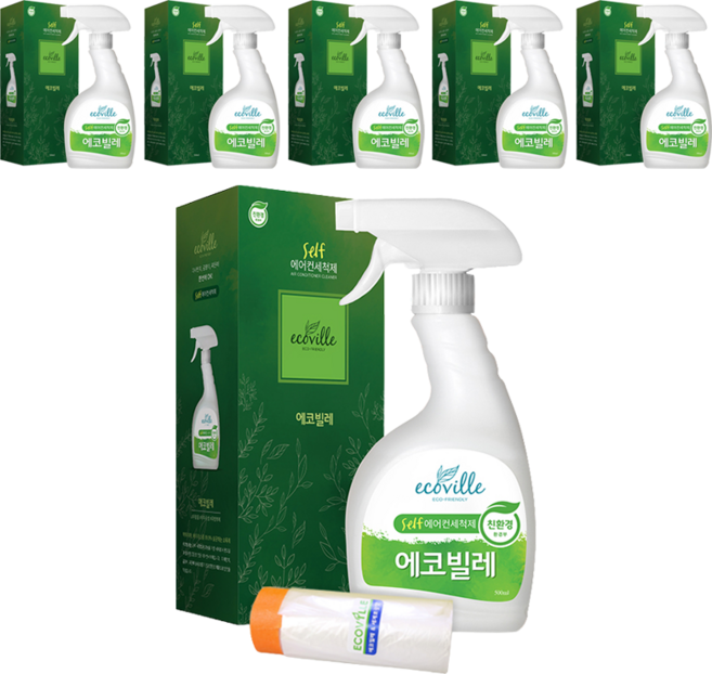 에코빌레 셀프 에어컨 세척제, 500ml, 6개