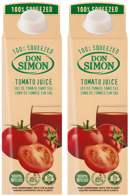 돈시몬 생과일 착즙 100% 토마토주스, 1L, 2개