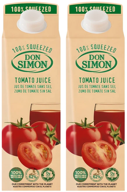 돈시몬 생과일 착즙 100% 토마토주스, 1L, 2개 - 쿠팡