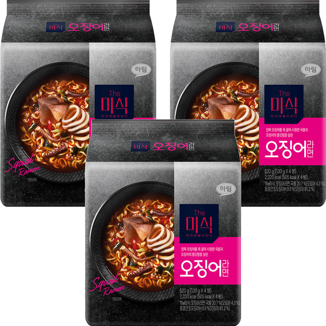 The Mishik 匠人 魷魚海鮮拉麵 130g, 12包