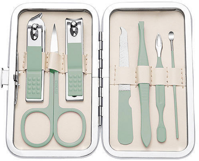 해피제이 손톱깎이 실속형 7종 세트, 그린, 1세트