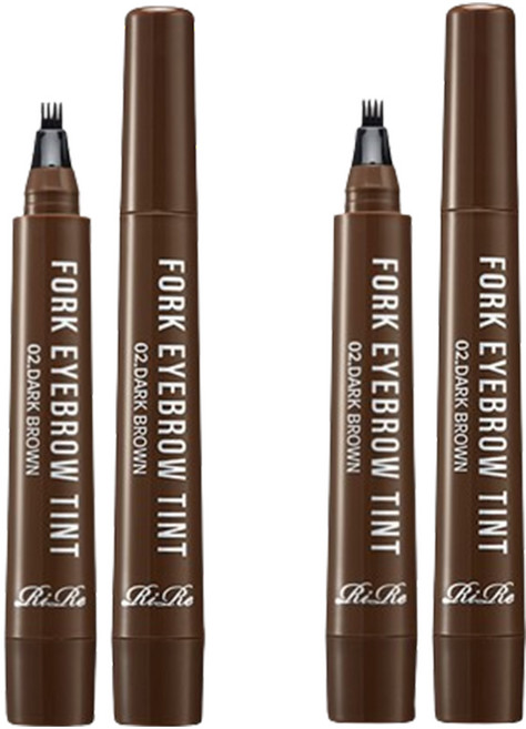 리르 포크 아이브로우 틴트 2g, 02다크브라운, 2개