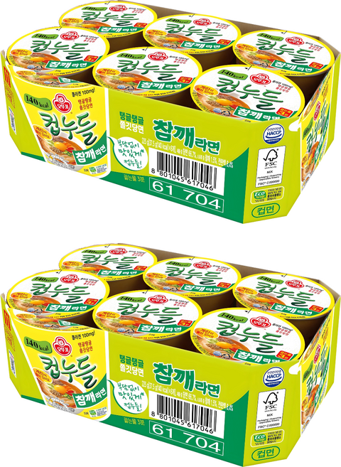 오뚜기 컵누들 참깨라면 37.5g, 12개
