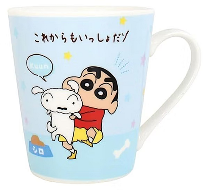 Shinchan 蠟筆小新 陶瓷馬克杯 220ml 8.1 x 9cm 6歲以上, 藍色, 1個