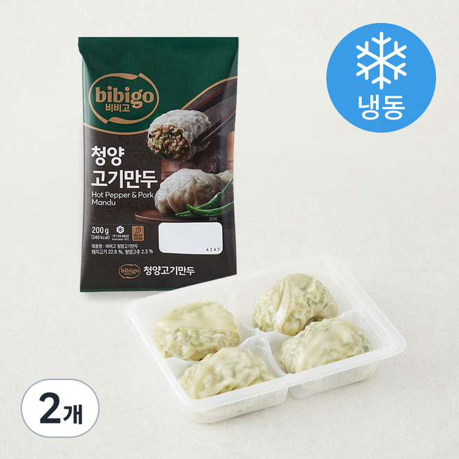 비비고 청양 고기만두 (냉동), 200g, 2개