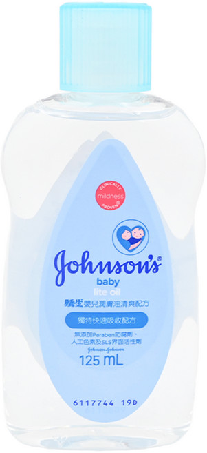 Johnson's 嬌生 嬰兒潤膚油 清爽配方, 125ml, 1瓶