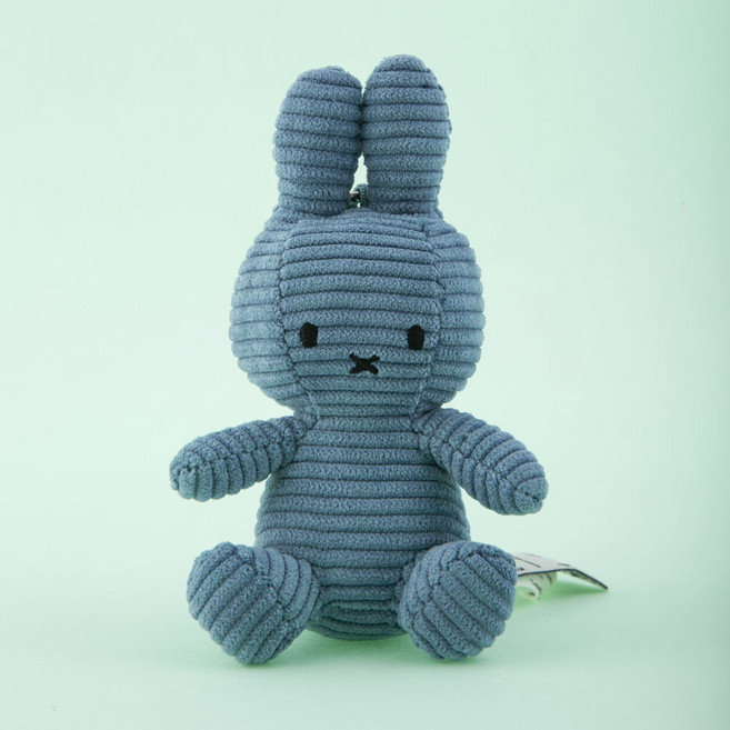 본톤토이즈 미피 코듀로이 키링, 에비에이터블루, 1개, 10cm