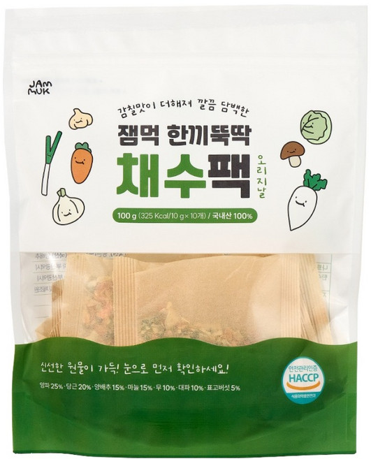 잼먹 채수팩 10p, 오리지널, 100g, 1개