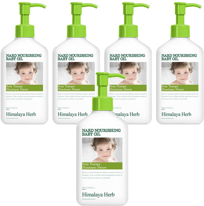 나드 딥 너리싱 베이비 오일, 5개, 200ml