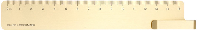 KaCO RUMA 金屬書籤尺 多功能設計 鋁合金材質 輕盈耐用 圓潤邊角, 金色, 1支