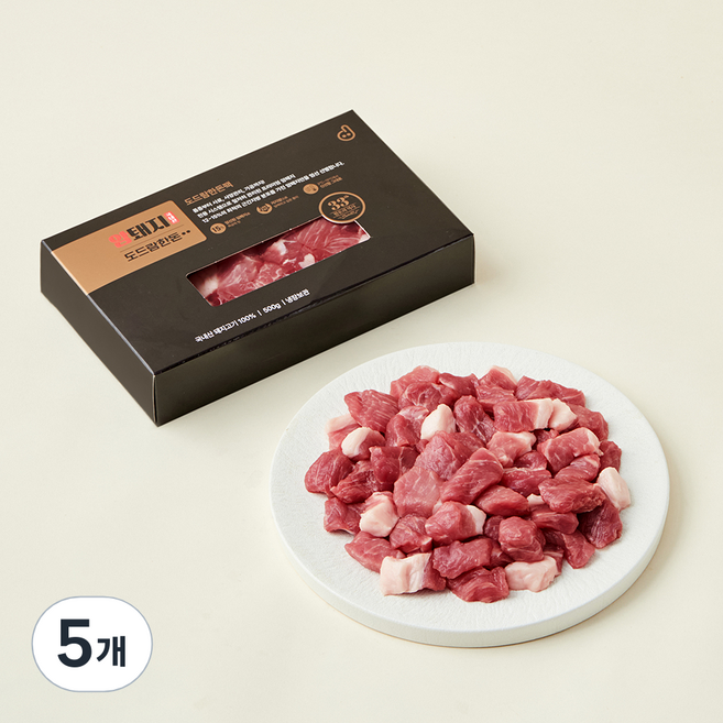 도드람한돈 암퇘지 앞다리 찌개용 (냉장), 500g, 5개