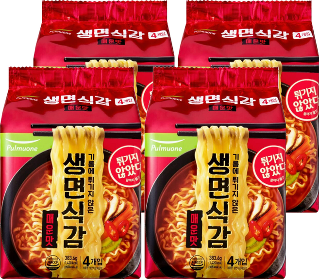 풀무원 생면식감 생라면 매운맛, 16개