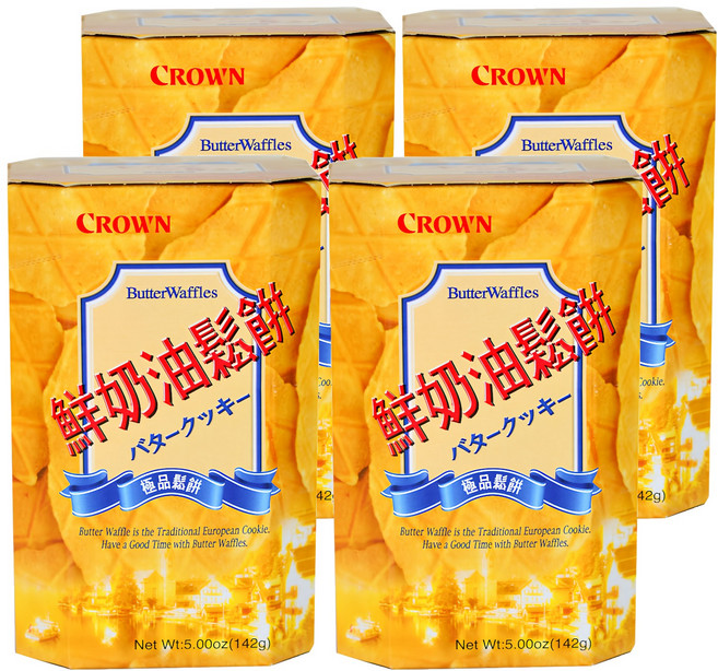 CROWN 皇冠 鮮奶油鬆餅, 142g, 4盒