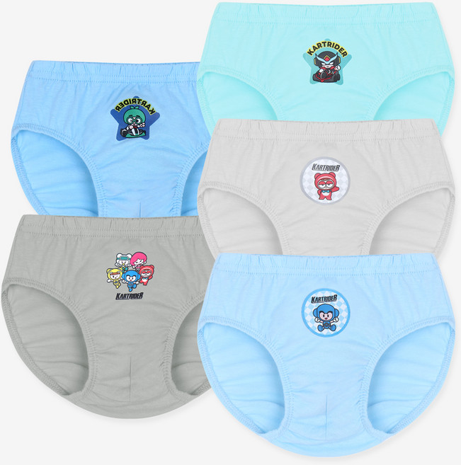카트라이더 남아용 카원 팬티 5종 세트